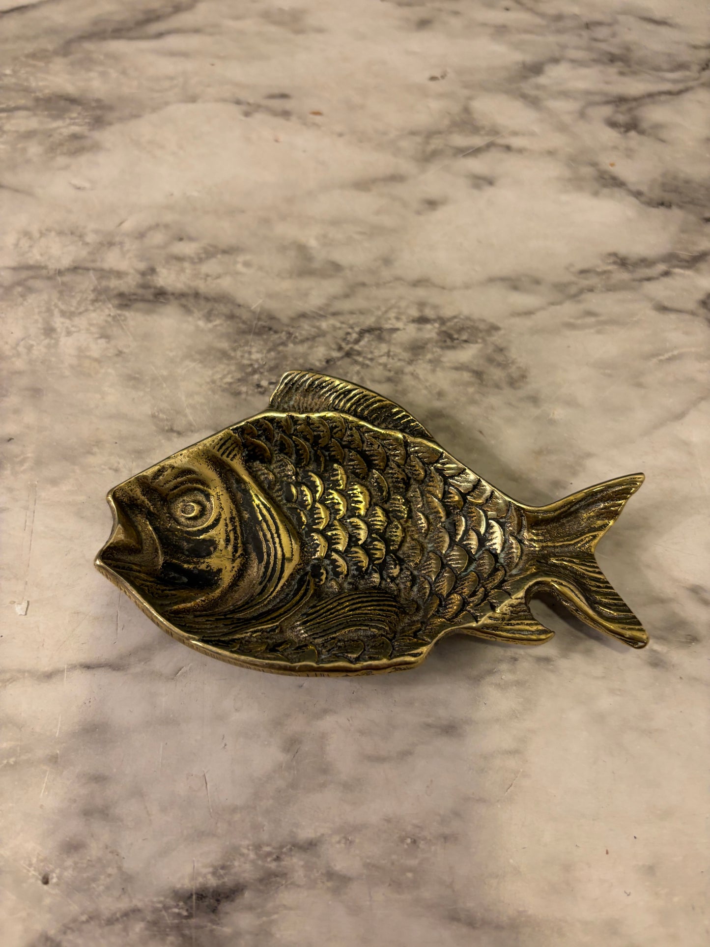 Brass Fish Ashtray 4.5"