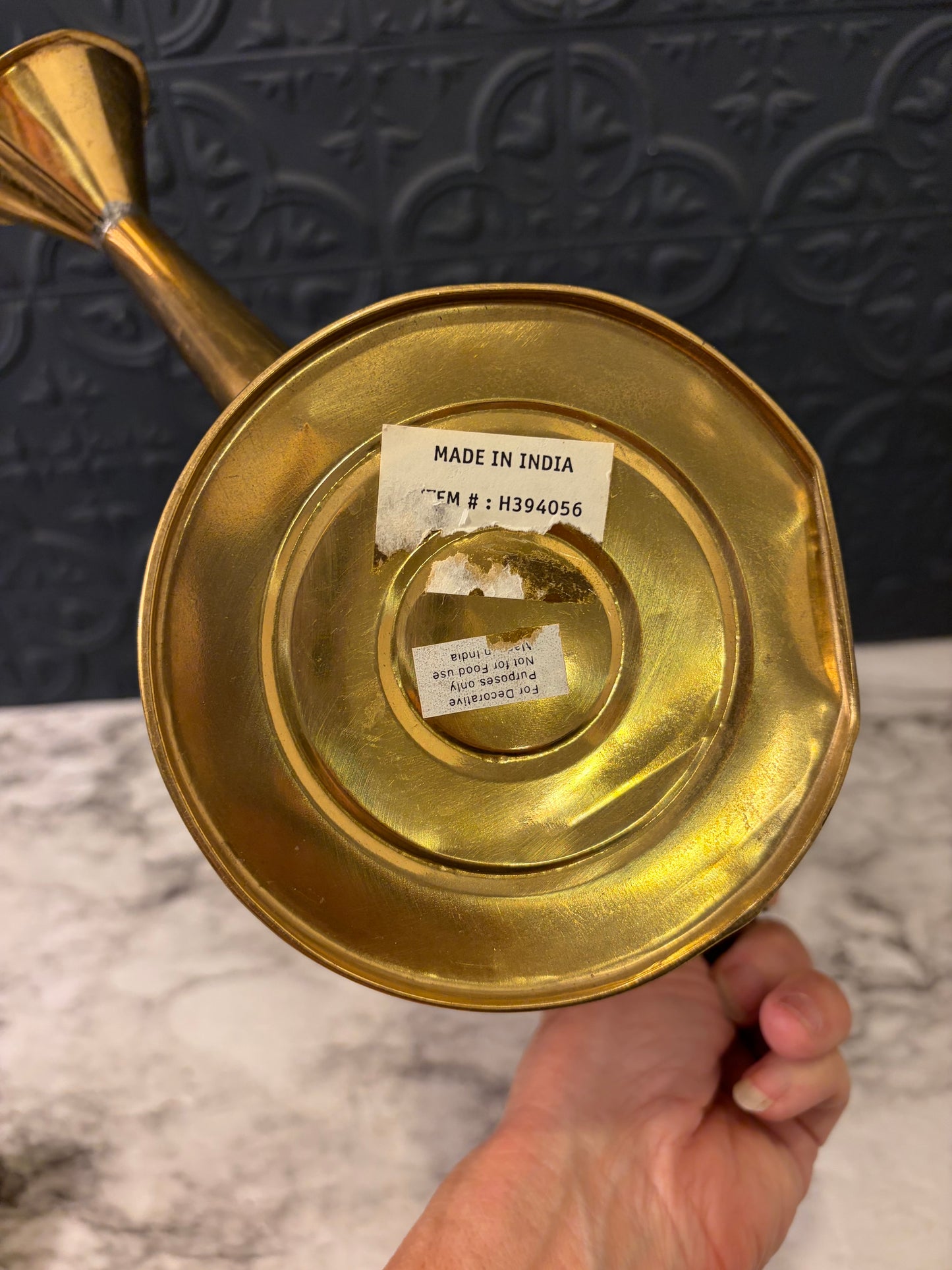 Small Brass Watering Can with Handle