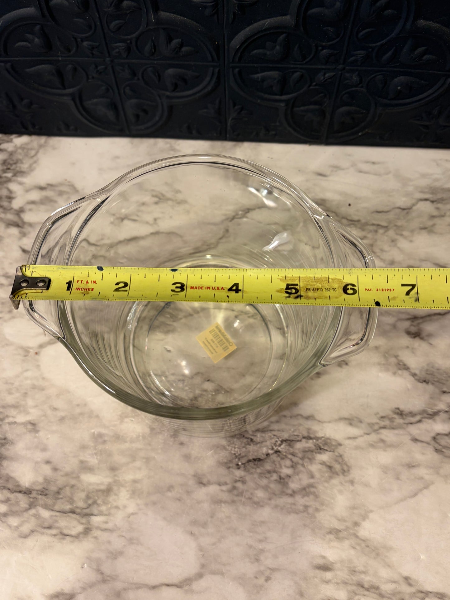 Crate and Barrel Glass Ice Bucket
