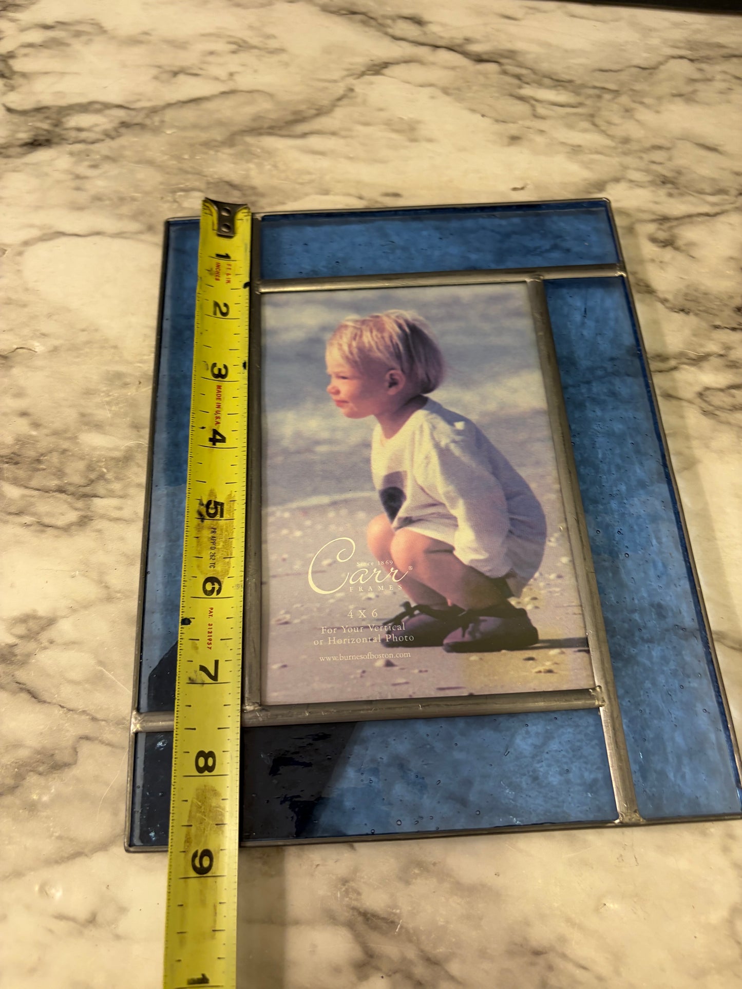 Blue Stained Glass Frame