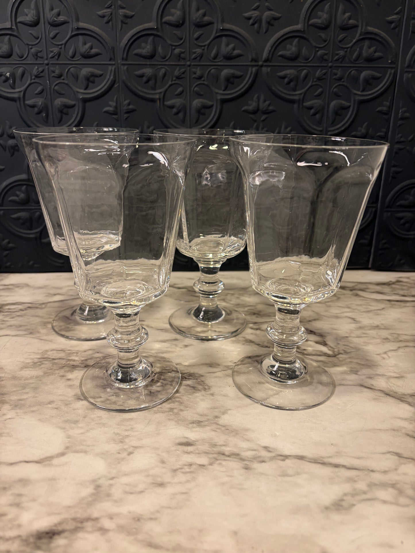 Clear Glass Water Goblets
