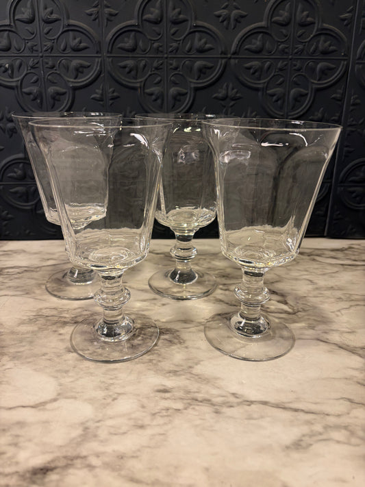 Clear Glass Water Goblets