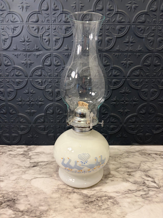 Blue Geese Oil Lamp