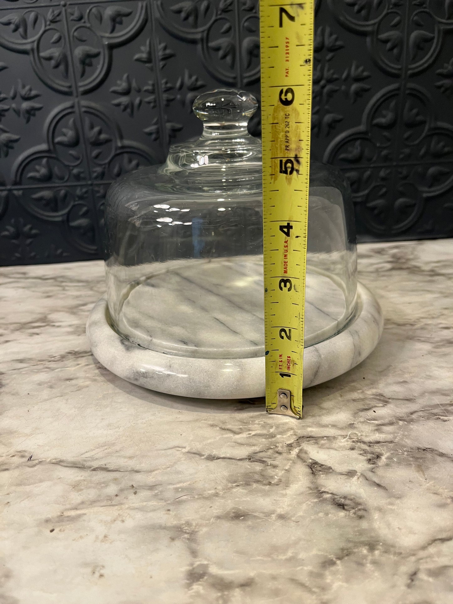 Cheese Dome with Marble Base
