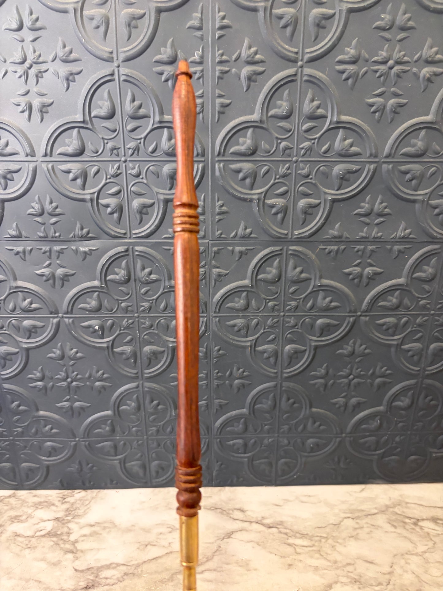 Candle Snuffer Brass and Wood