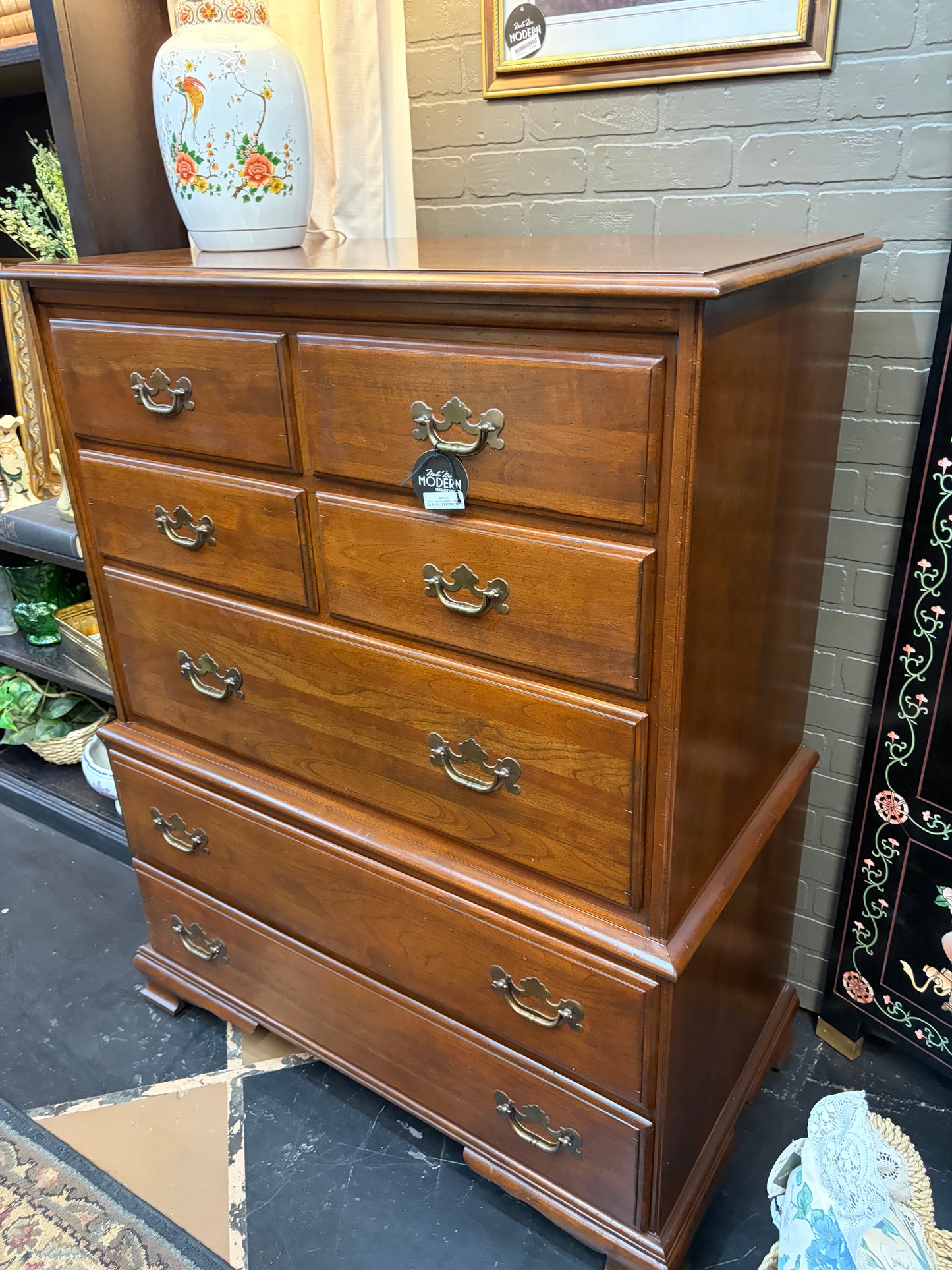 Kling Colonial Highboy Dresser Solid Cherry