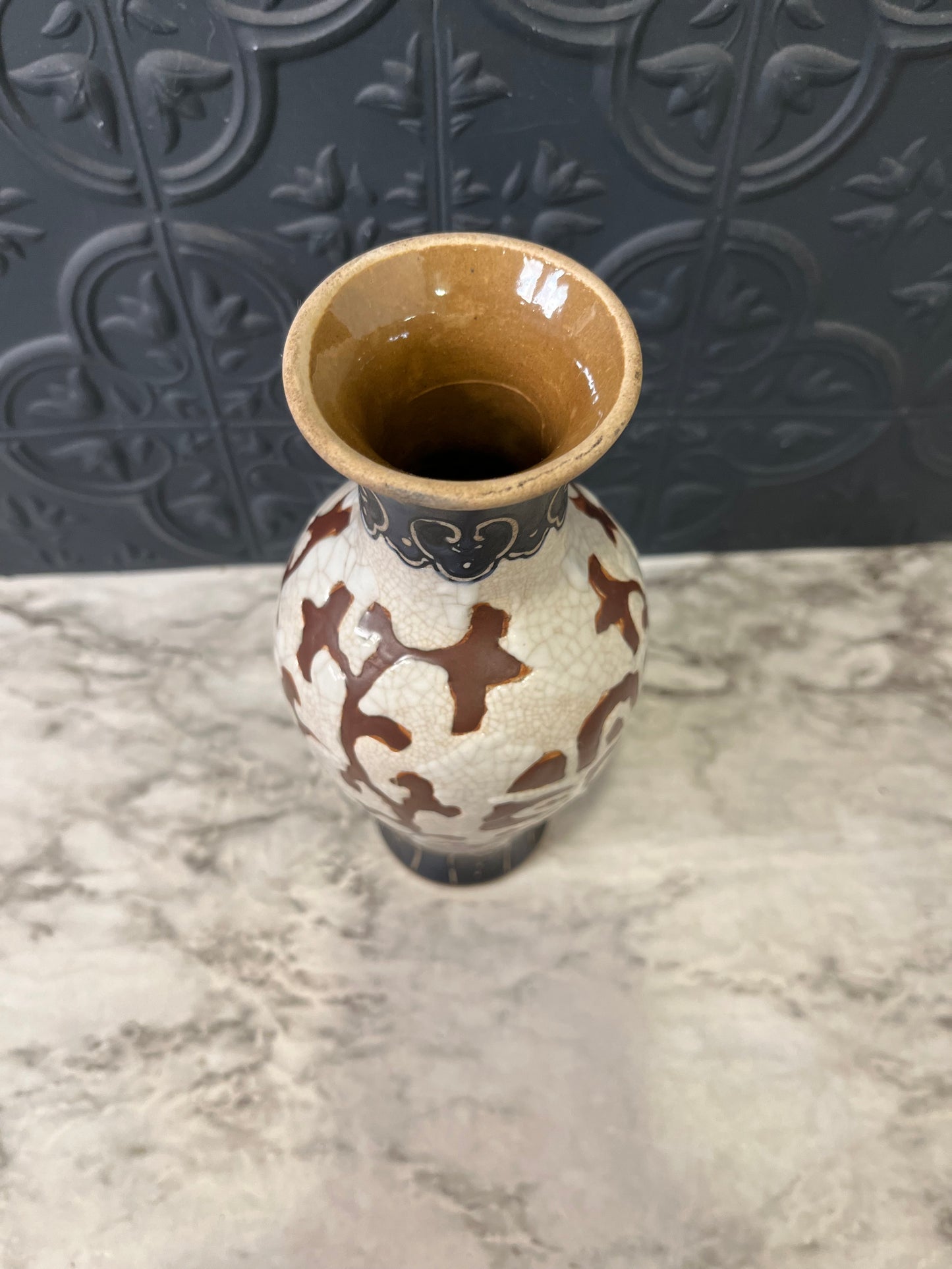 Chinese hand Glazed Stoneware Vase