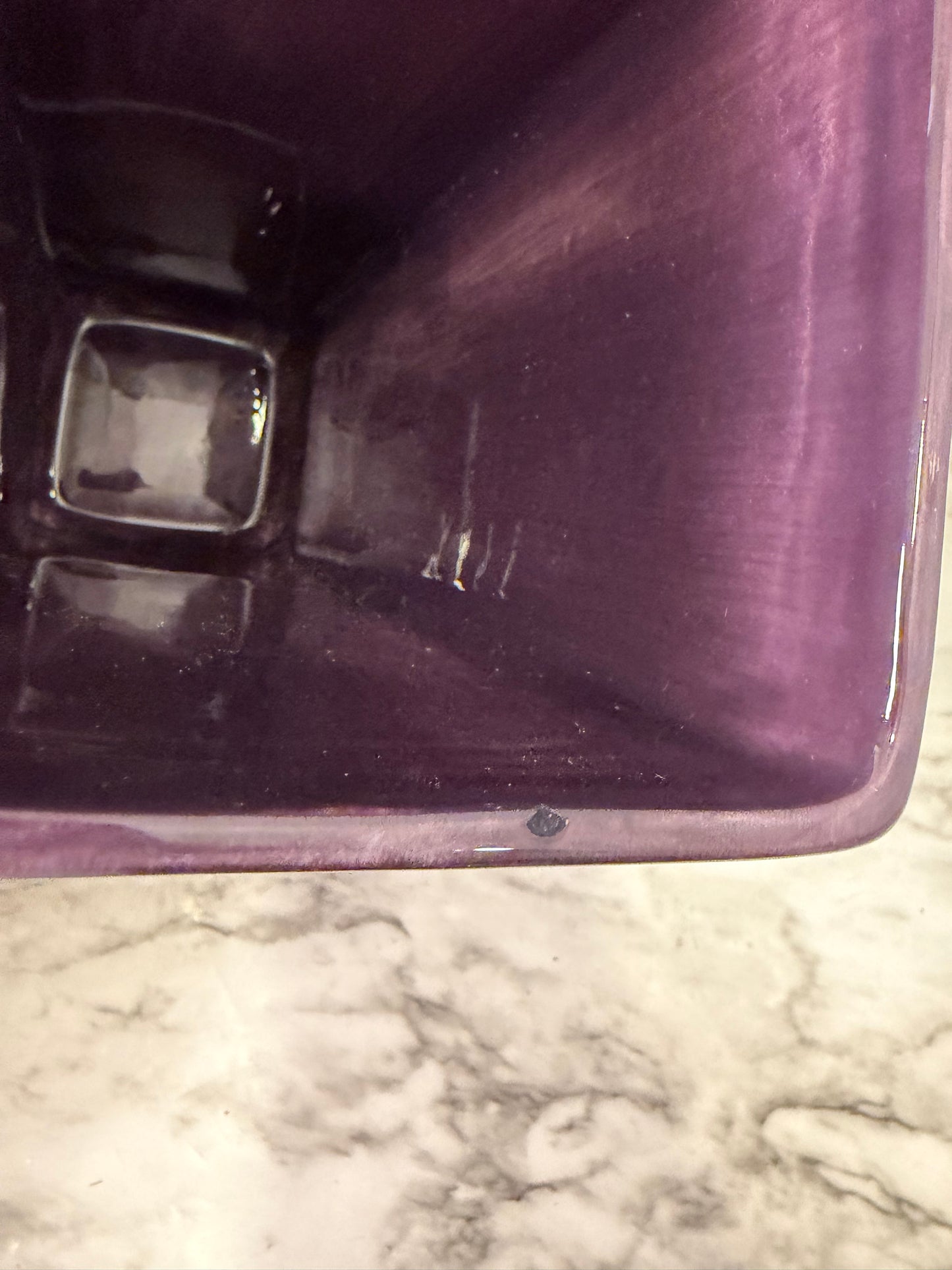 Ceramic Glazed Purple Pottery Barn Vase
