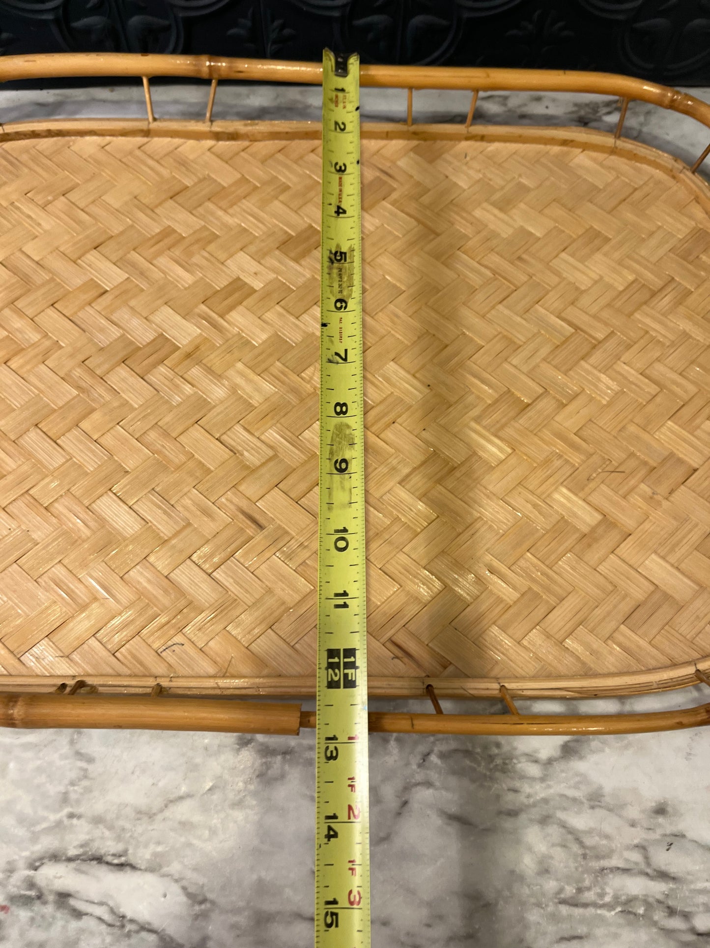 Vintage Bamboo Serving Tray