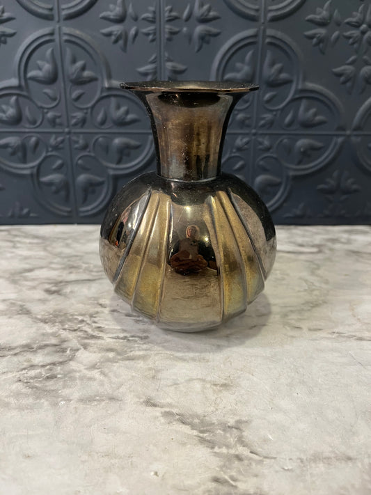 Art Deco Style Brass Vase 4.5"
