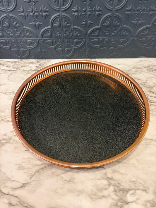 Vintage Coppercraft Guilt 13" Round Tray