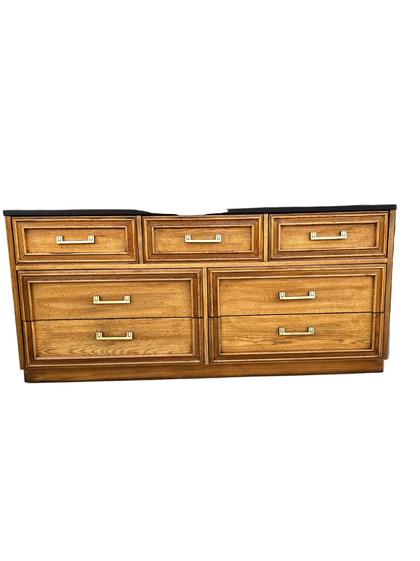 Mid century Style Dresser with Painted Black Top