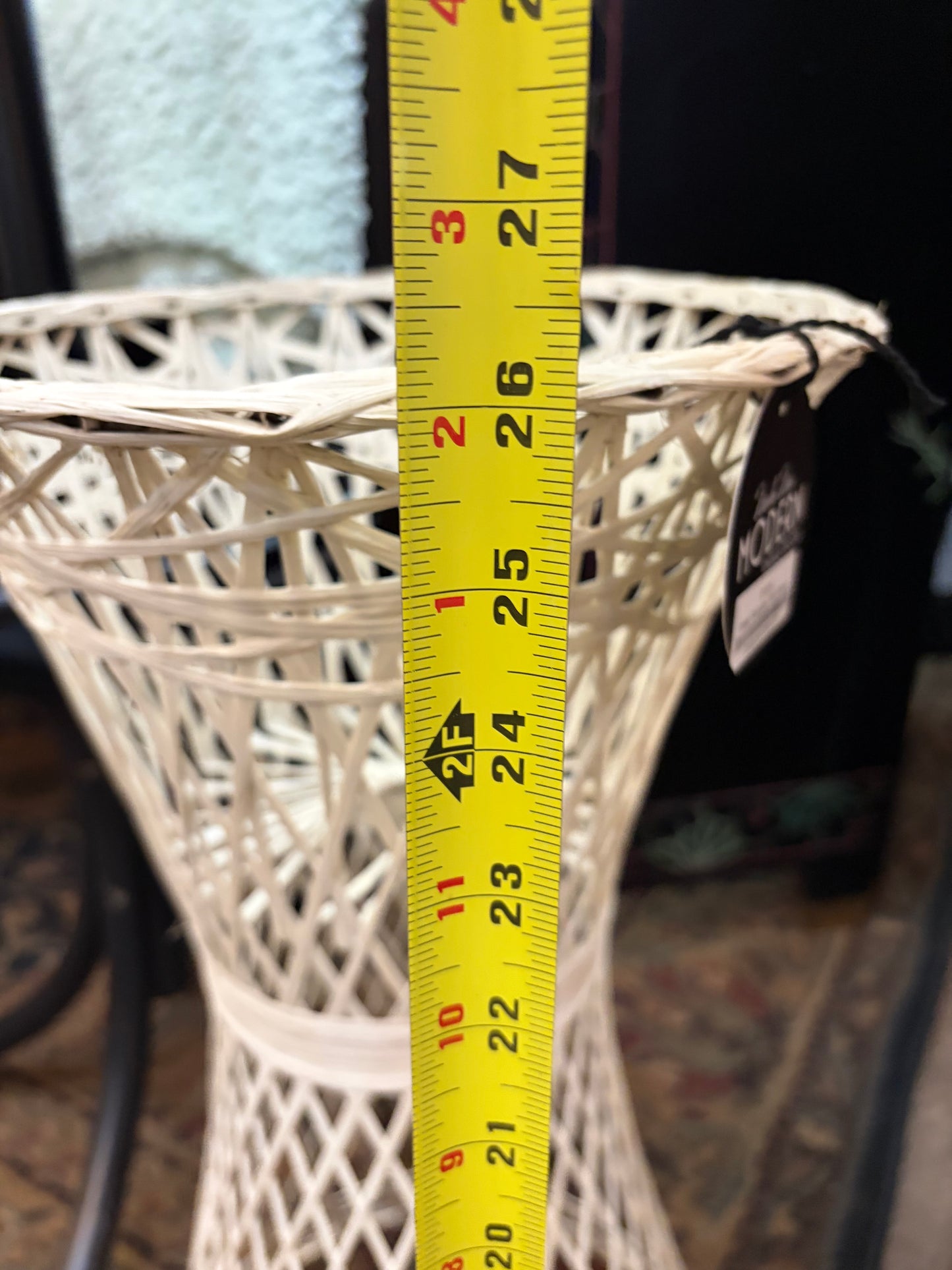 White Fiberglass Plant Stand Small