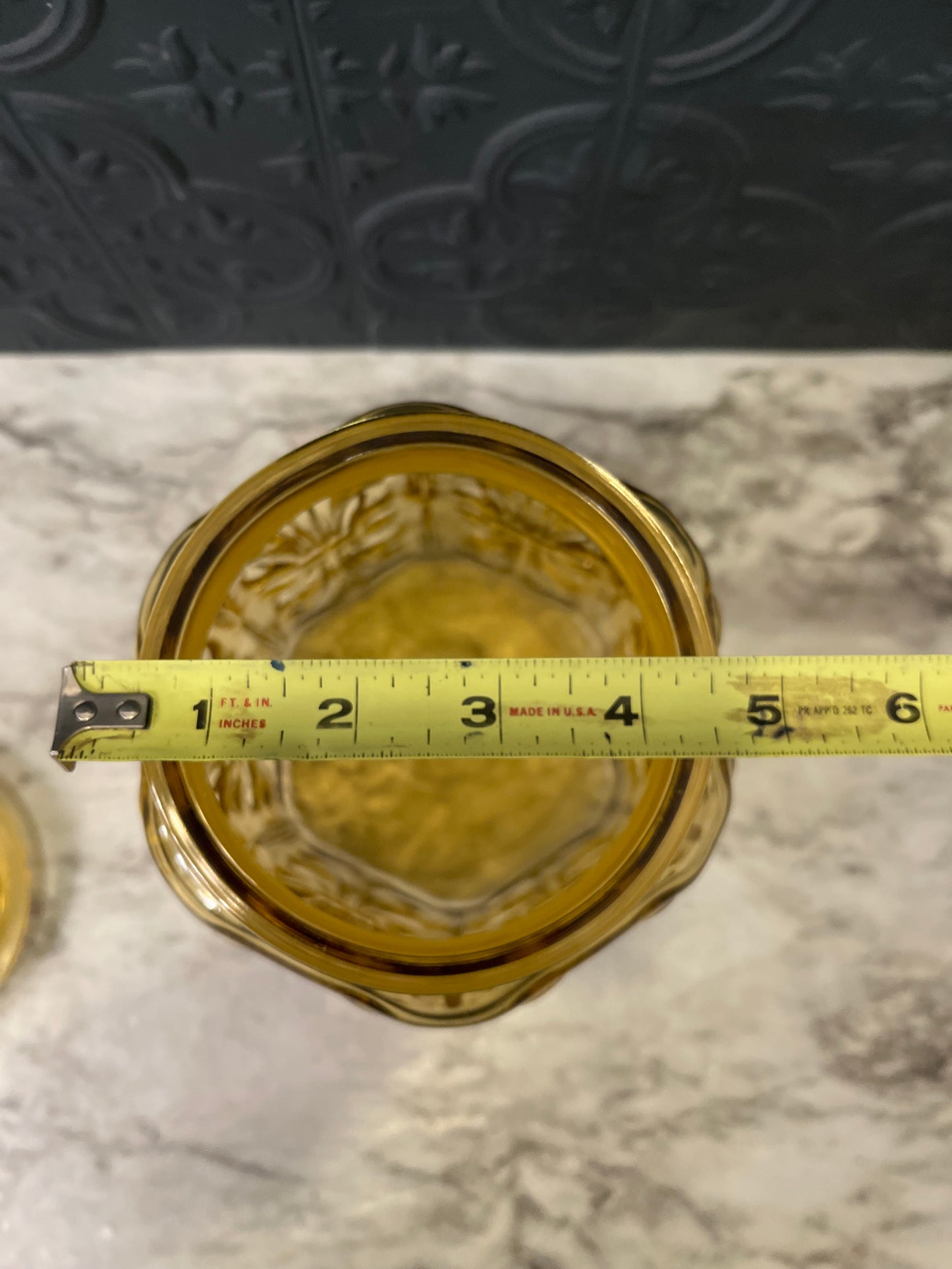 Federal Amber Glass Canister
