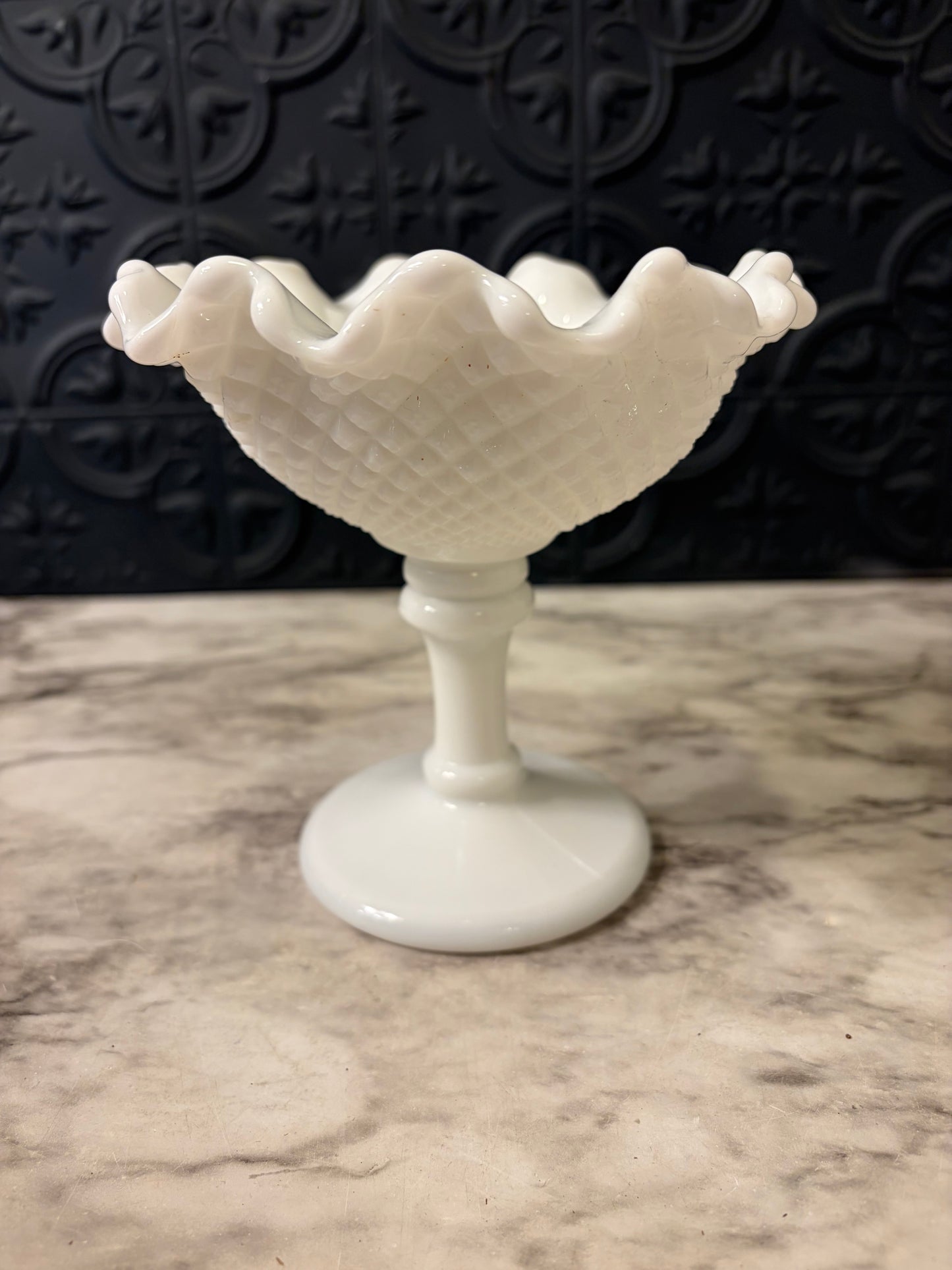 Westmoreland Milkglass Hobnail Pedestal