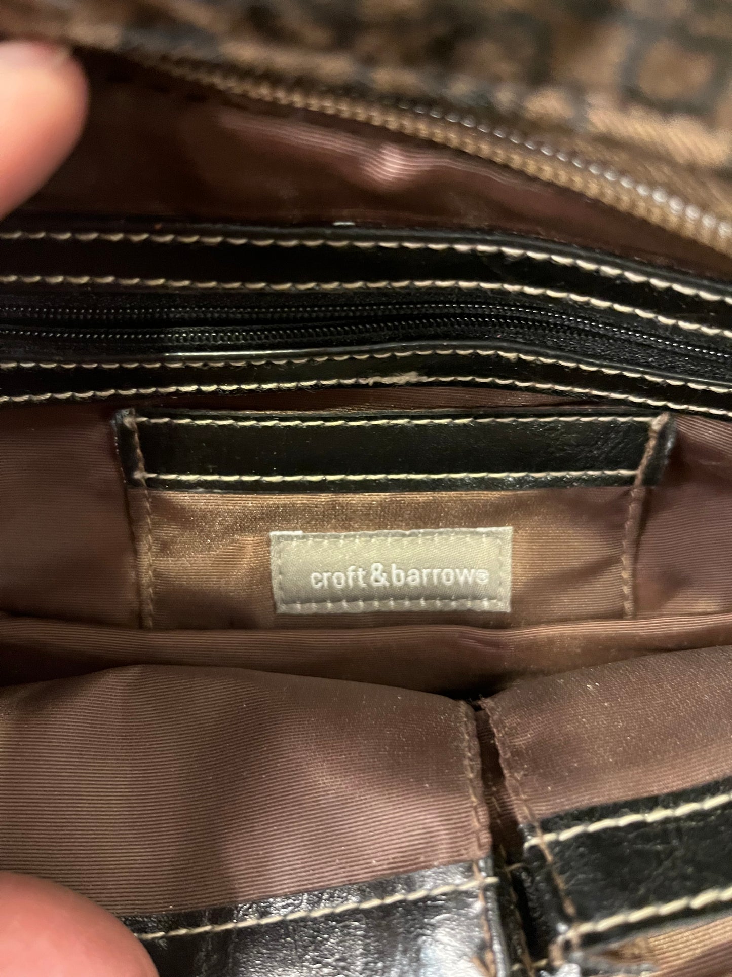 Croft and Barrow Tan and Black Handbag