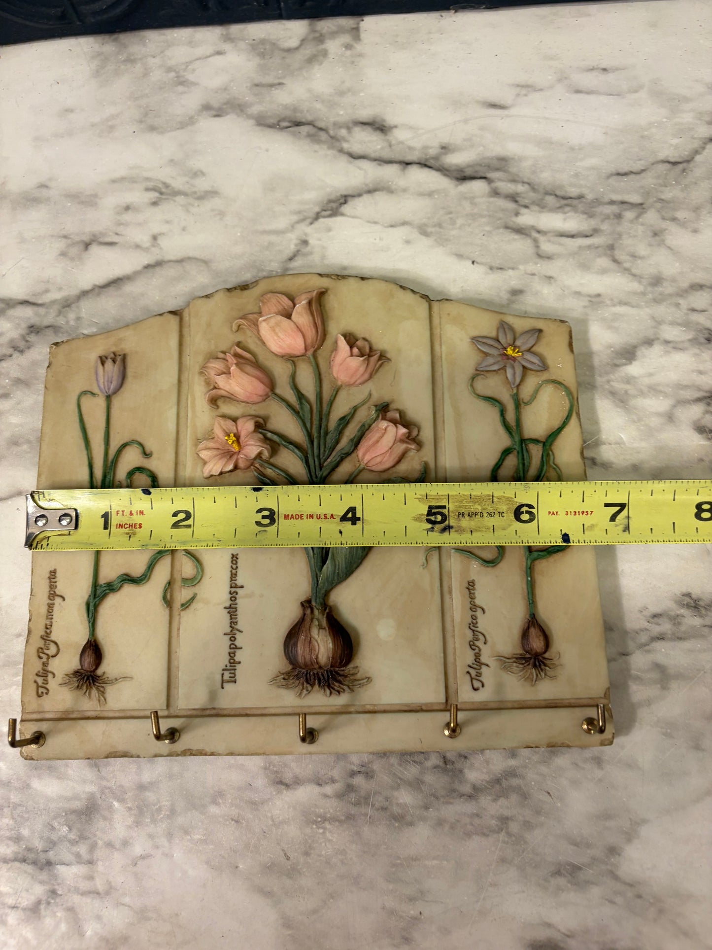 Floral Resin Key Holder