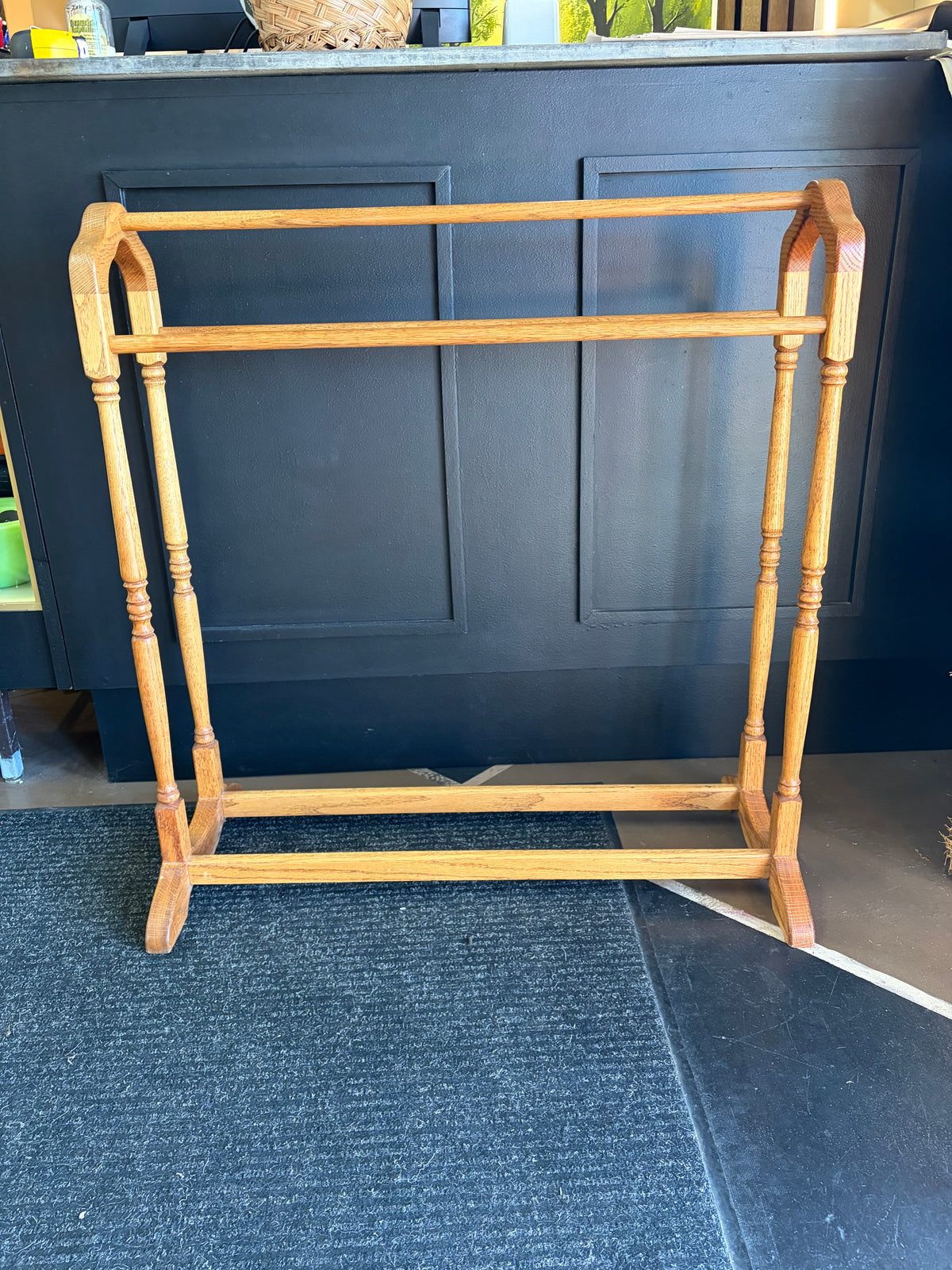 Vintage Oak Quilt Rack