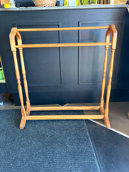 Vintage Oak Quilt Rack