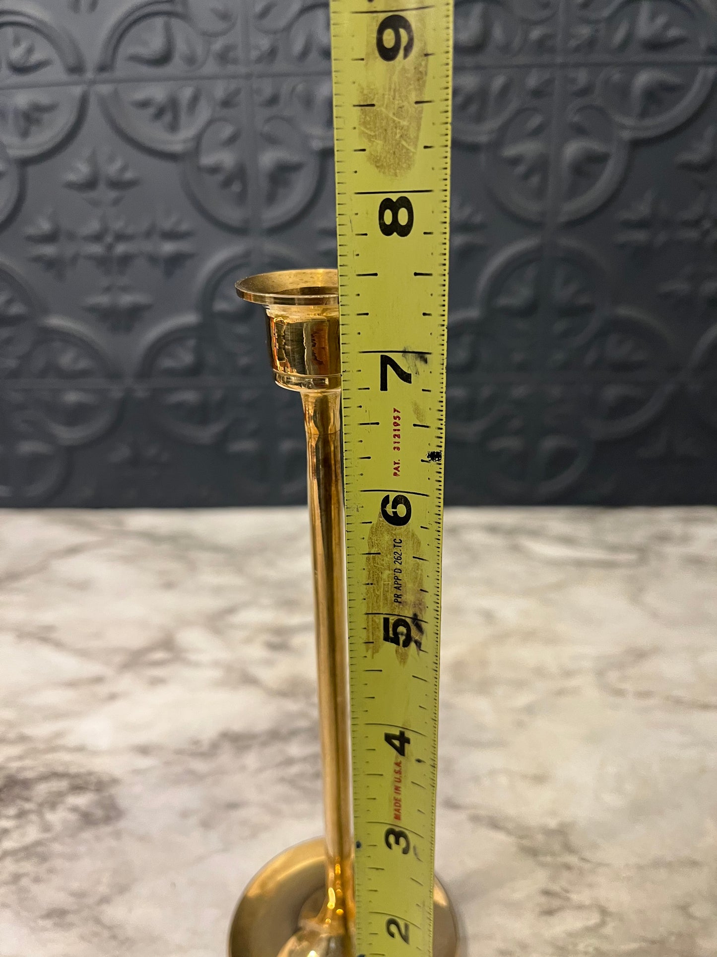 Skinny Brass Candle holder 7.5"