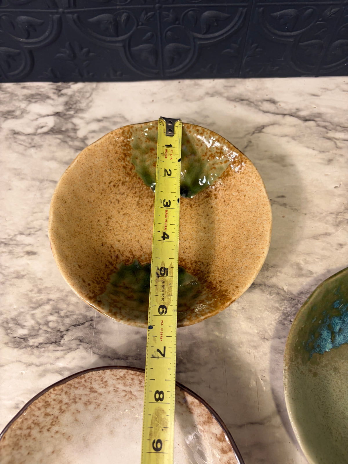 Stoneware Bowls Mismatch Set of 5