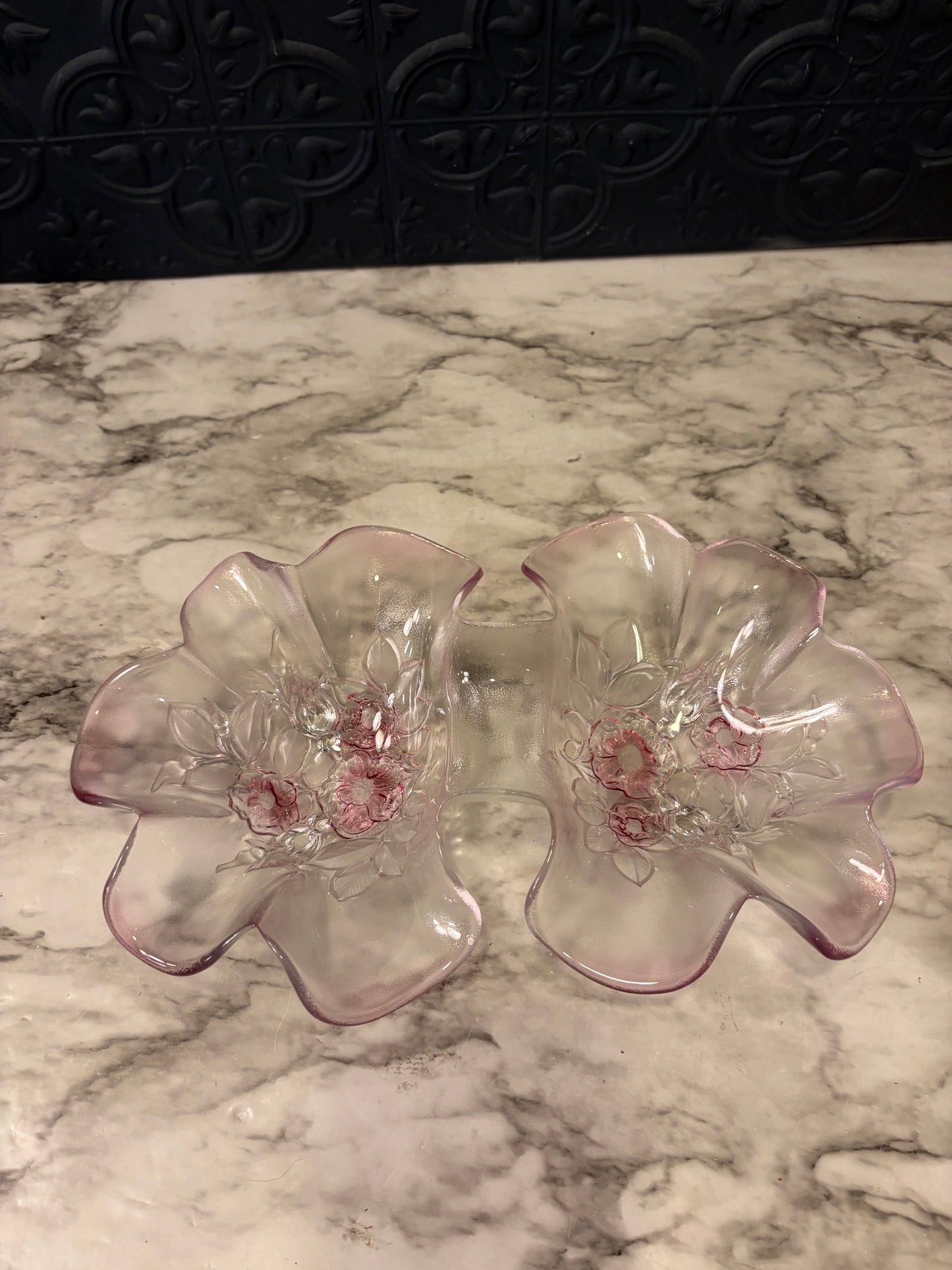Pink Mikasa Double Bowl