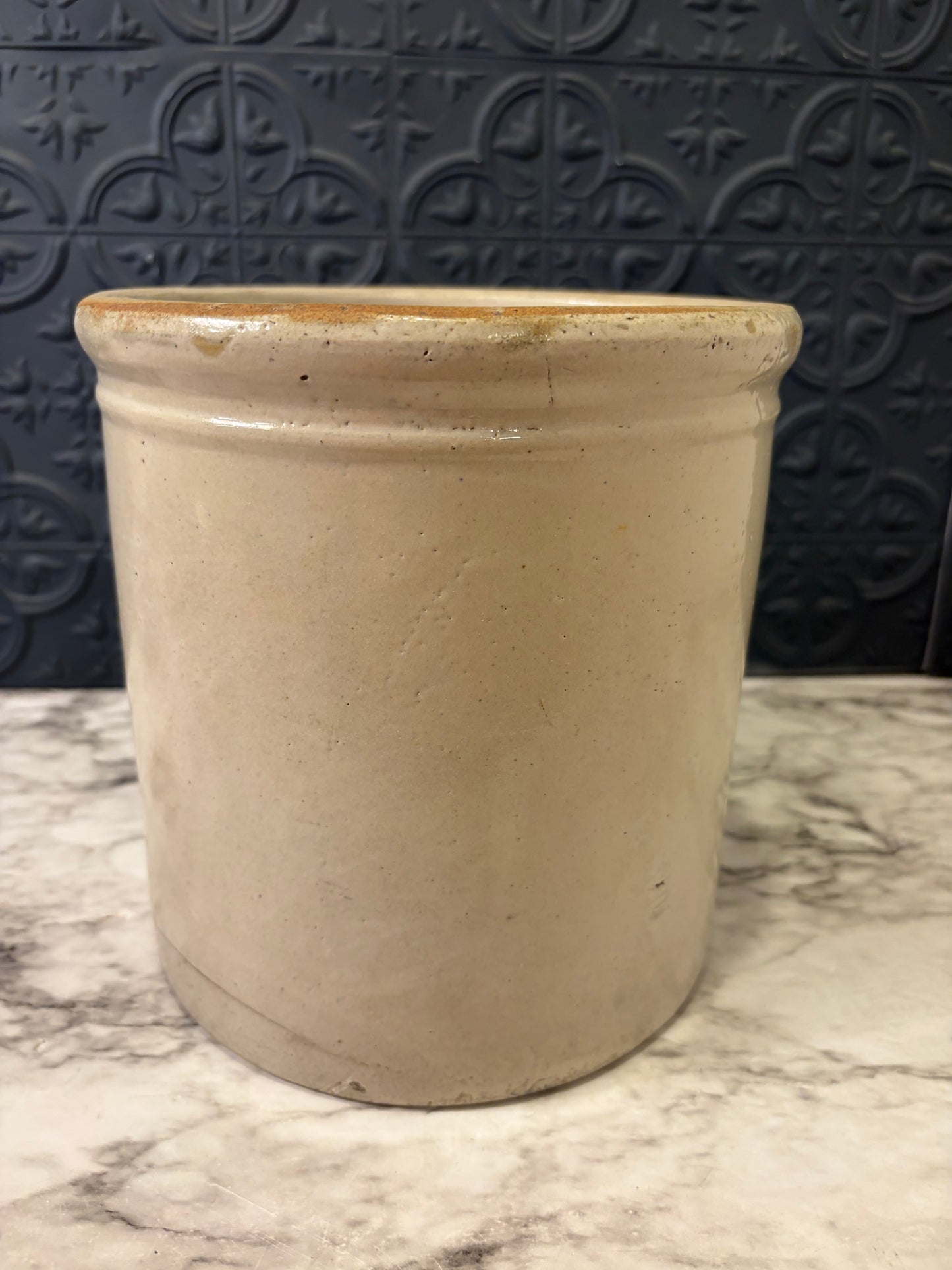 Tan Crock 8" AS IS