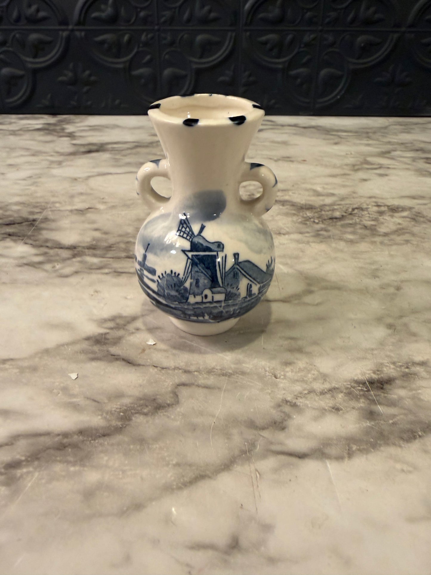 Delft Style Japanese Vase