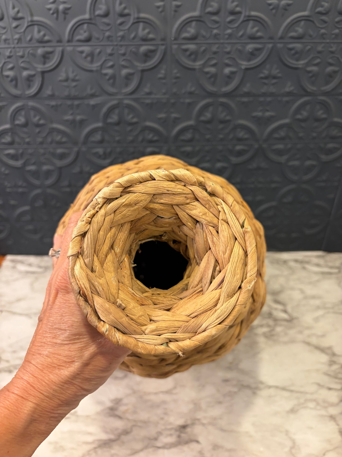 Tall Seagrass Woven Vase