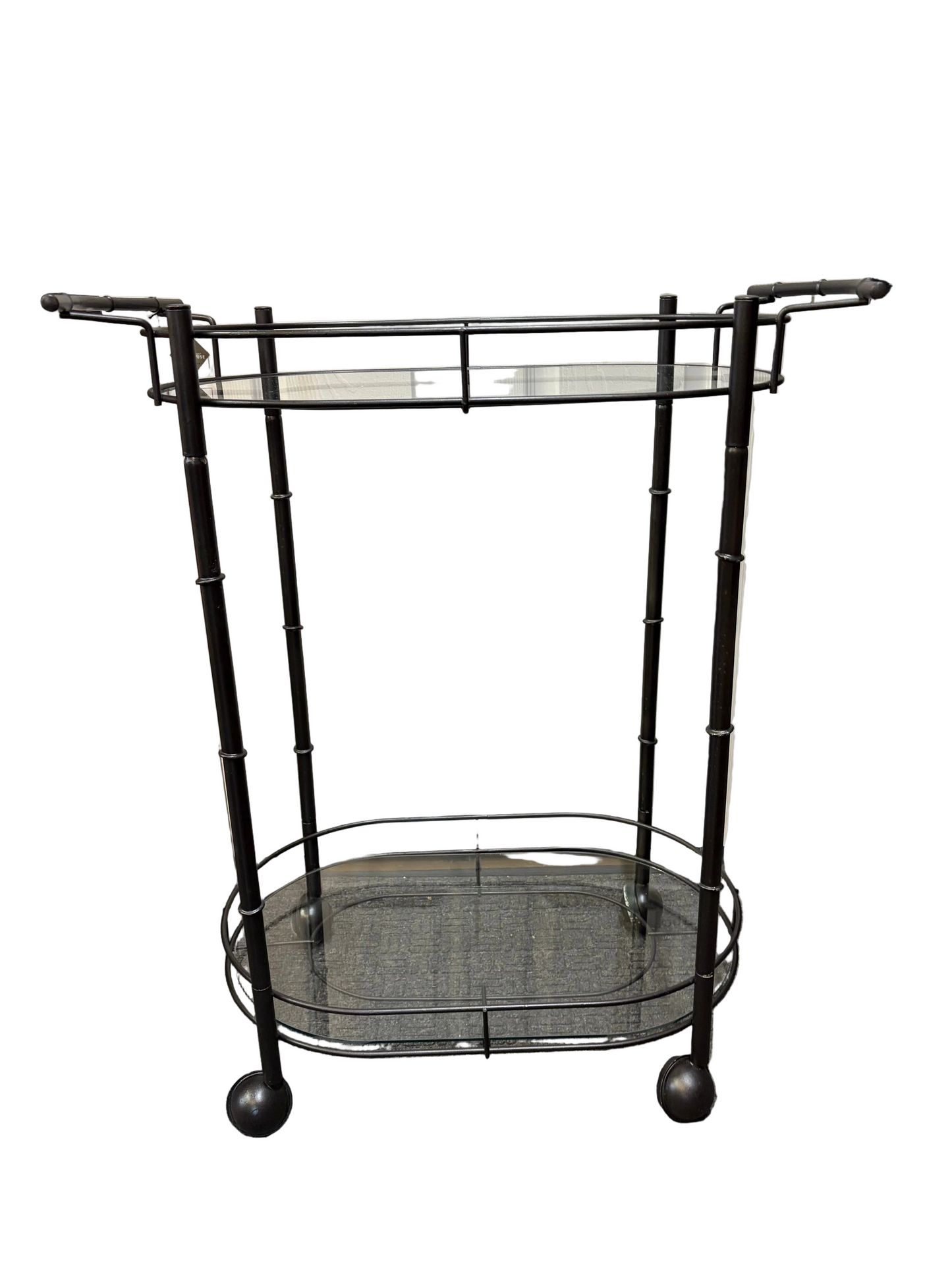 Bar Cart Painted Hammered Bronze