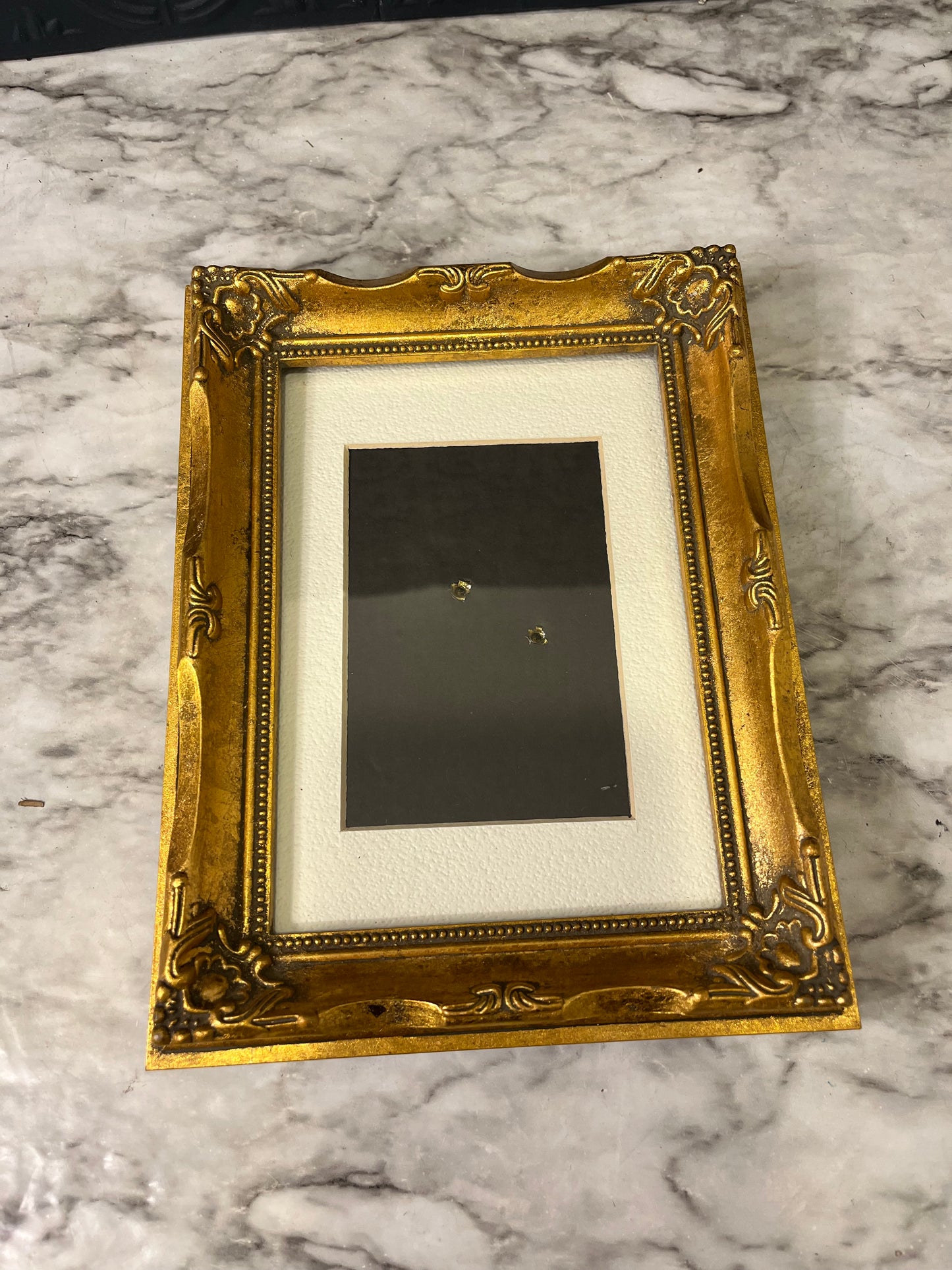 Small Gold Ornate frame with cream mat