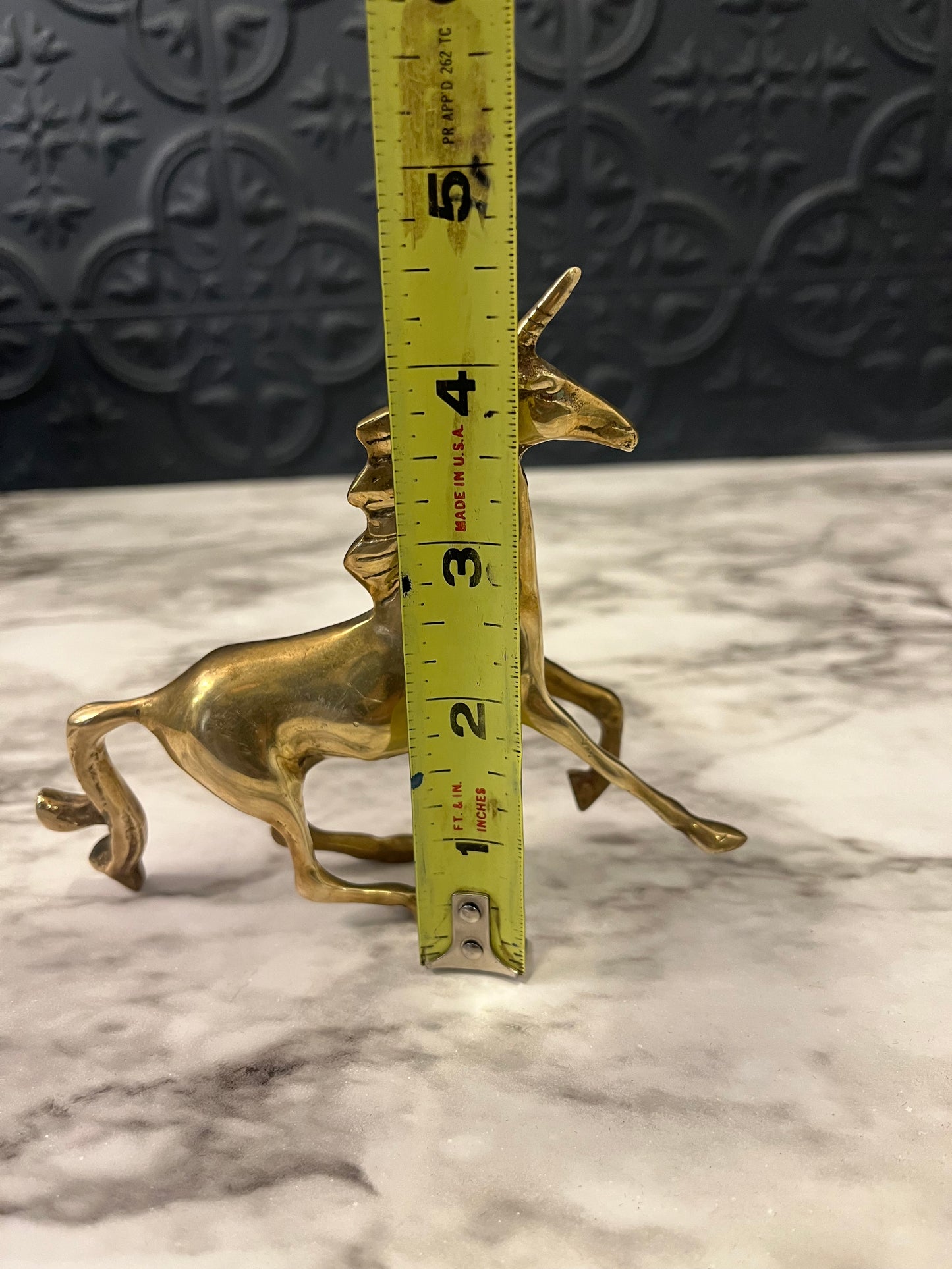 Small Brass Unicorn 4.5"