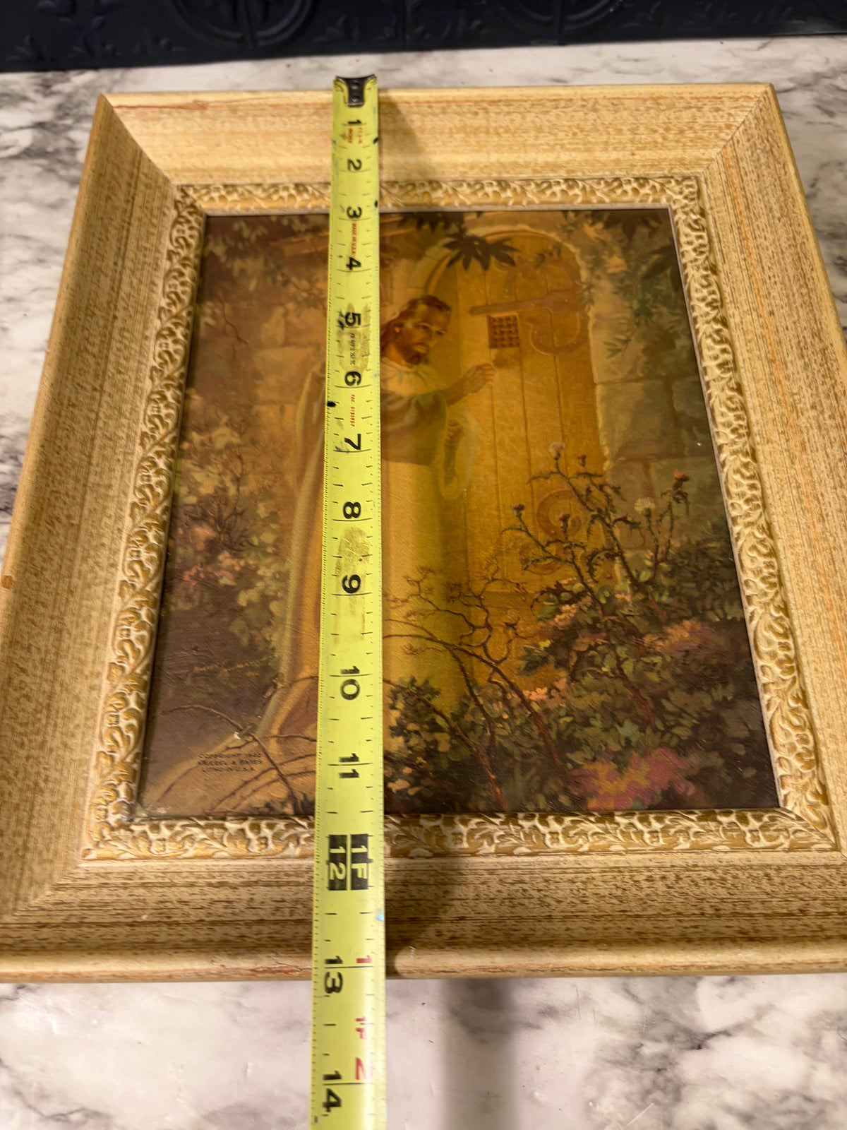Christ at Hearts Door Print on Board