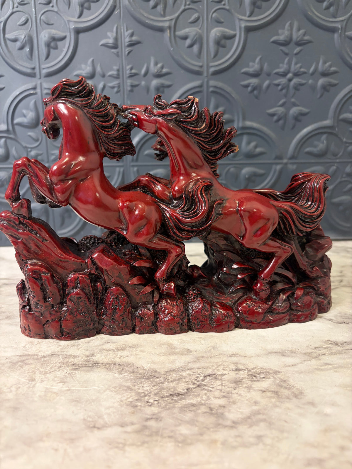 Red Running Horse Sculpture