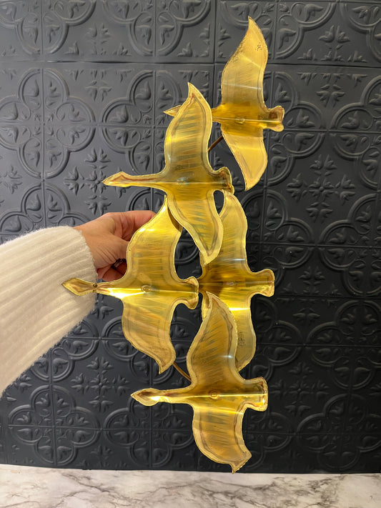Brass Flock of Seagull Wall hanging