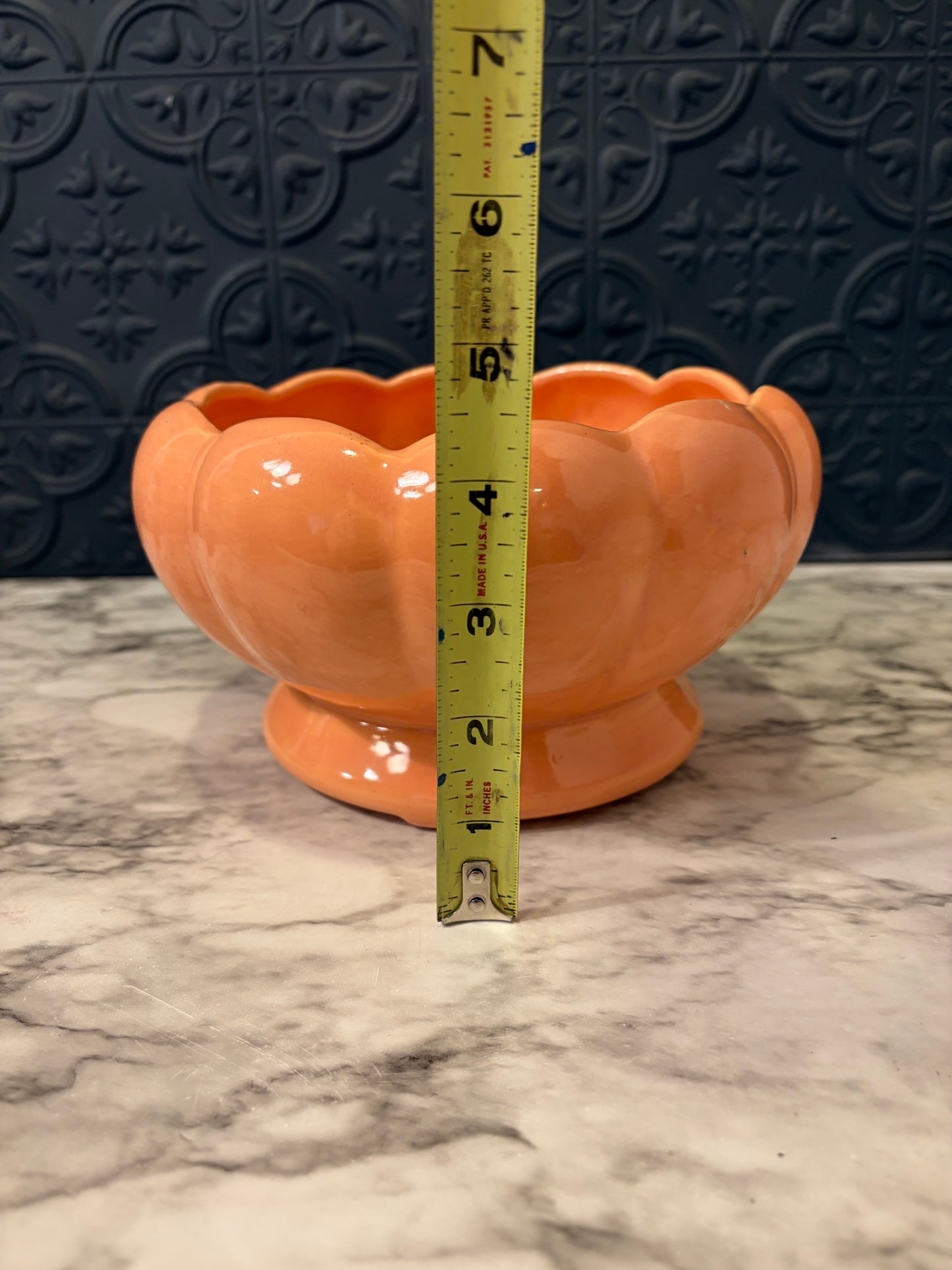 Peach Pumpkin Style Planter