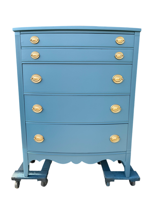 Dixie Highboy Blue Dresser