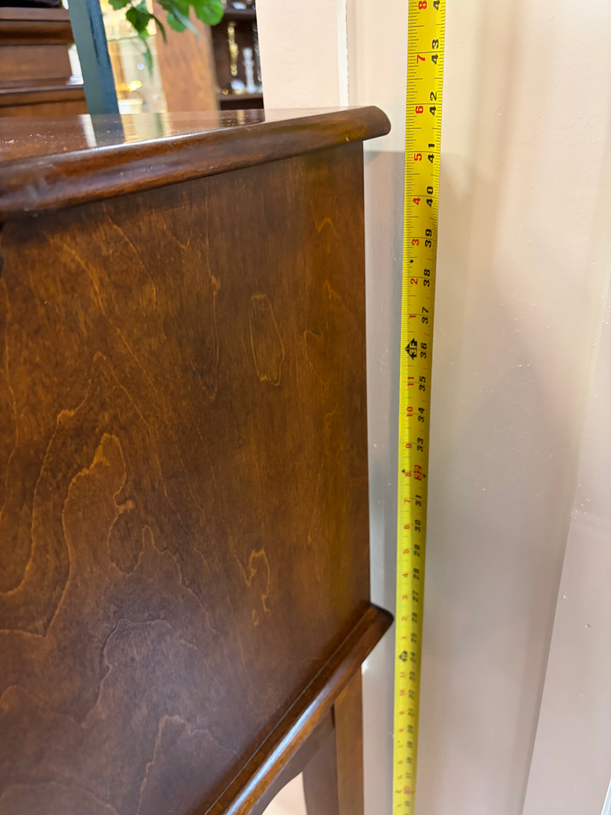 Drop Shelf Secretary Desk with Wood Inlay