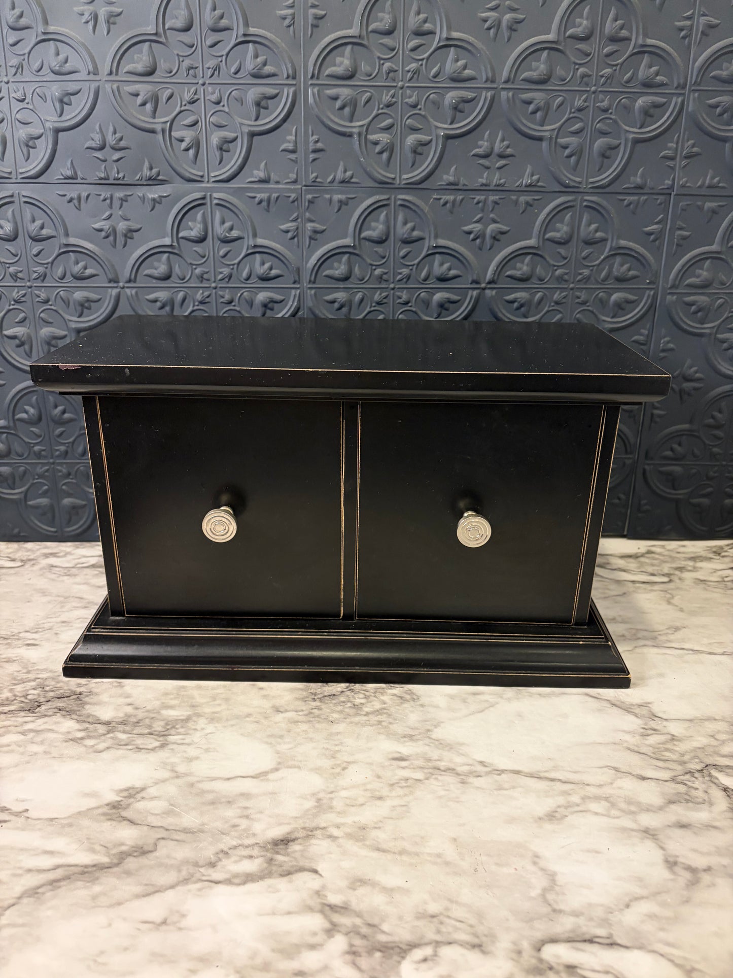 Black Organizer Box with 2 Drawers