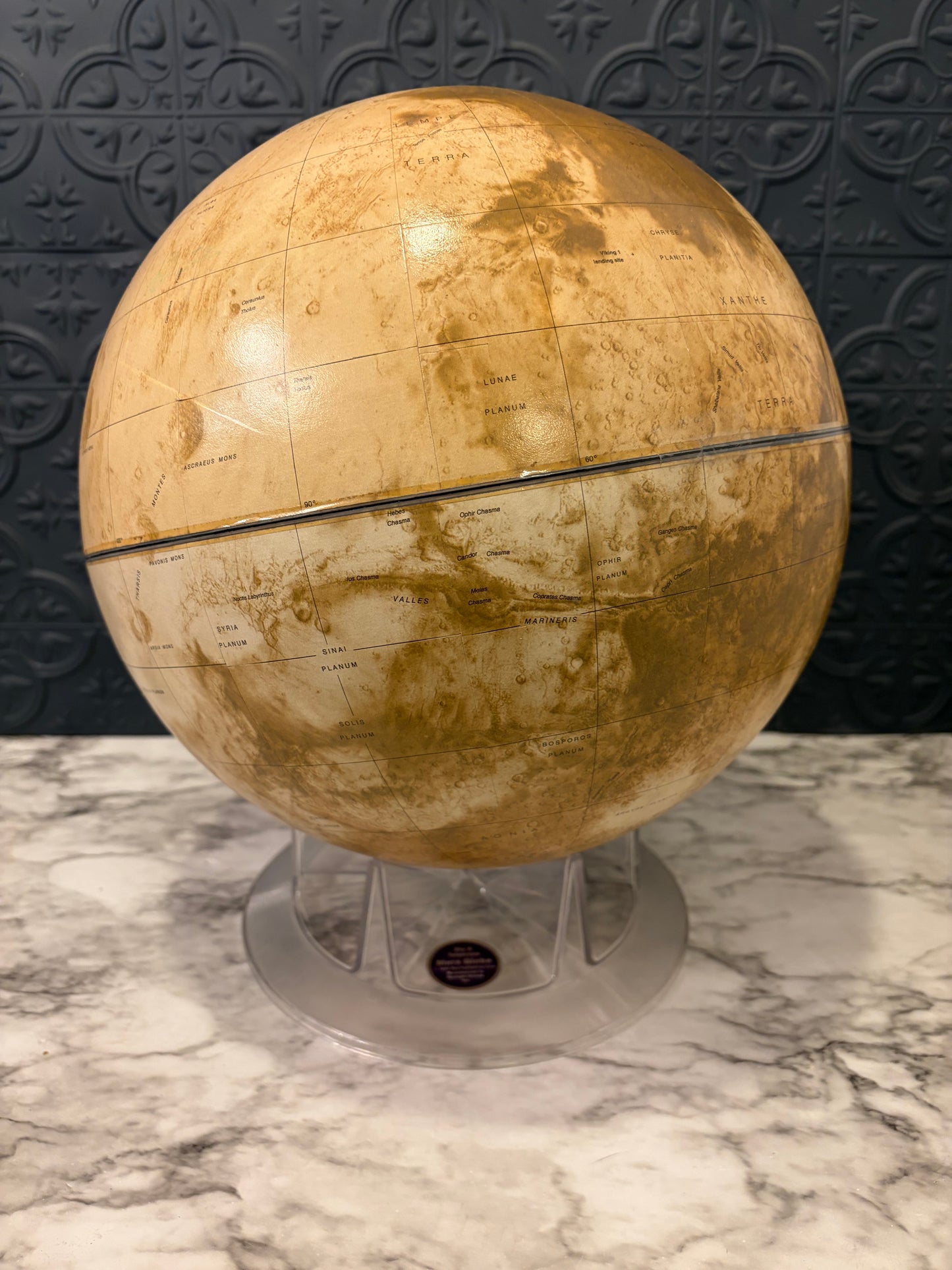 Mars Globe on Plexi Stand