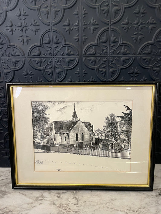 Scottsridge Church Cemetery Print Framed