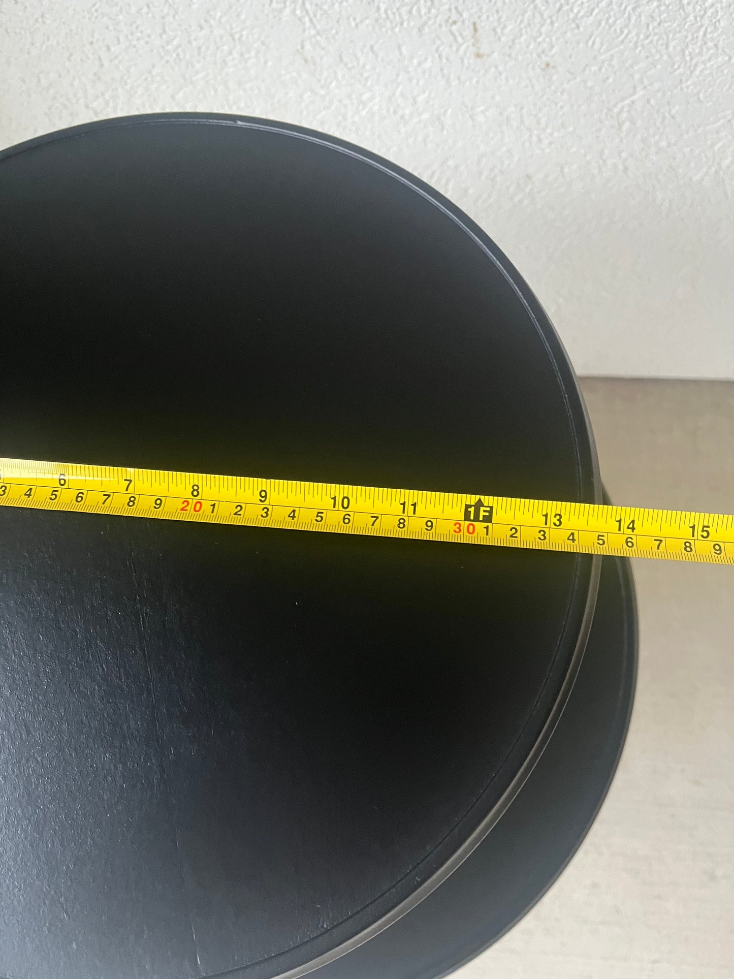 two Tier Pie Table Painted Black
