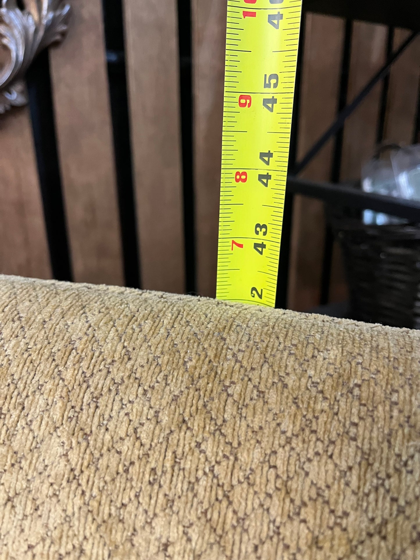 Gold High Back Arm Chair