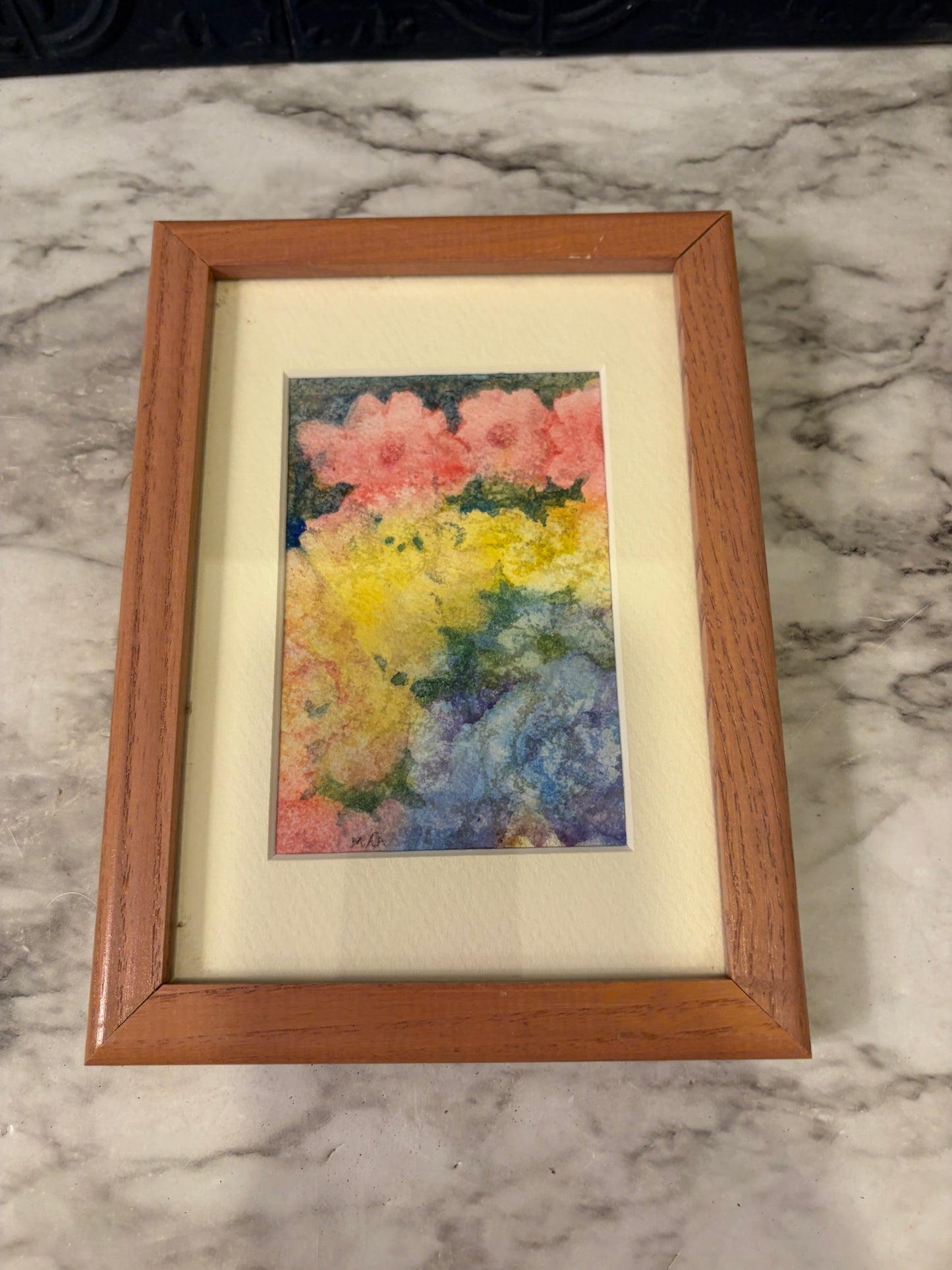 Blue Rose Art Framed