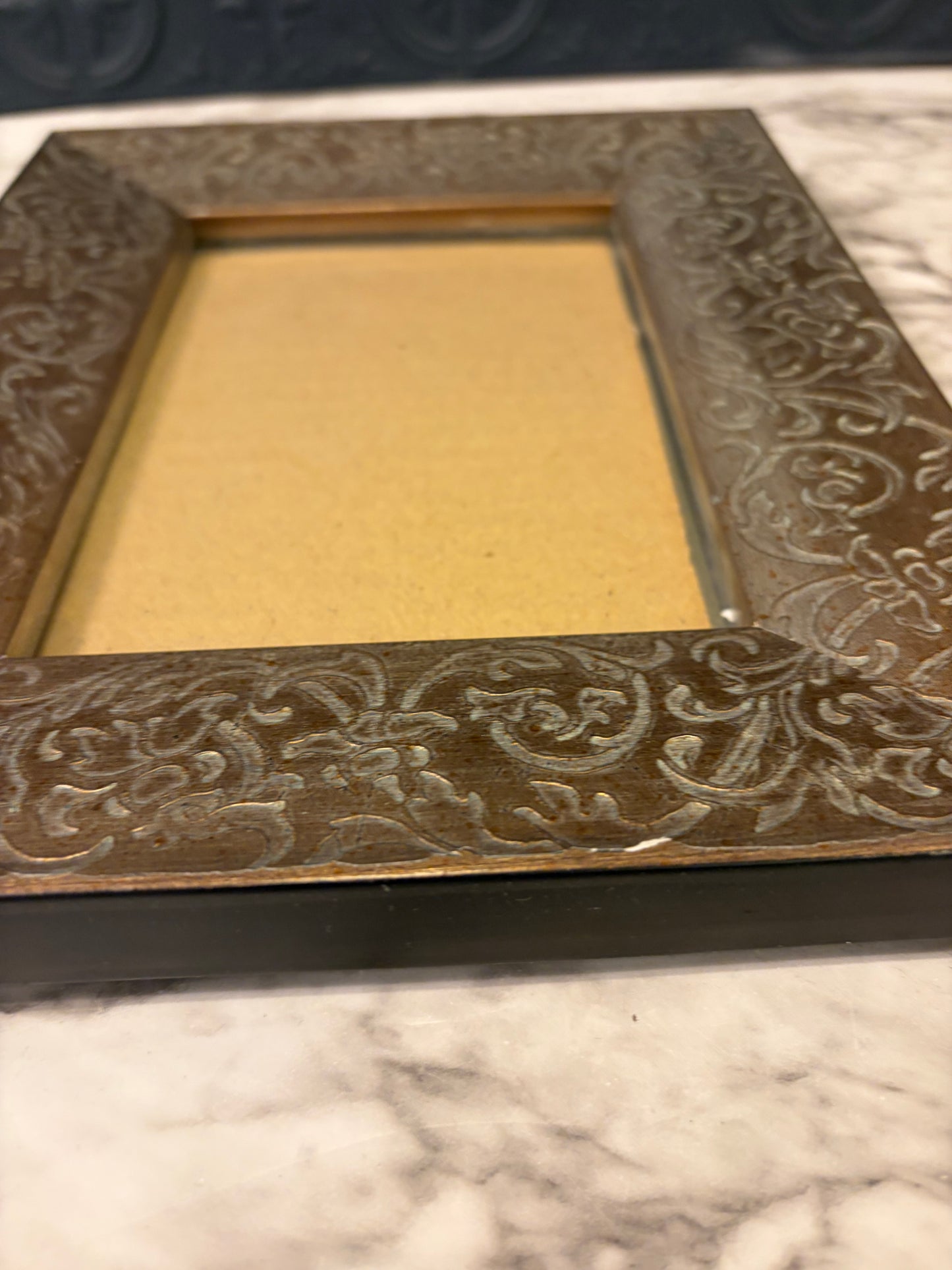 Bronze Color Frame with Floral Details