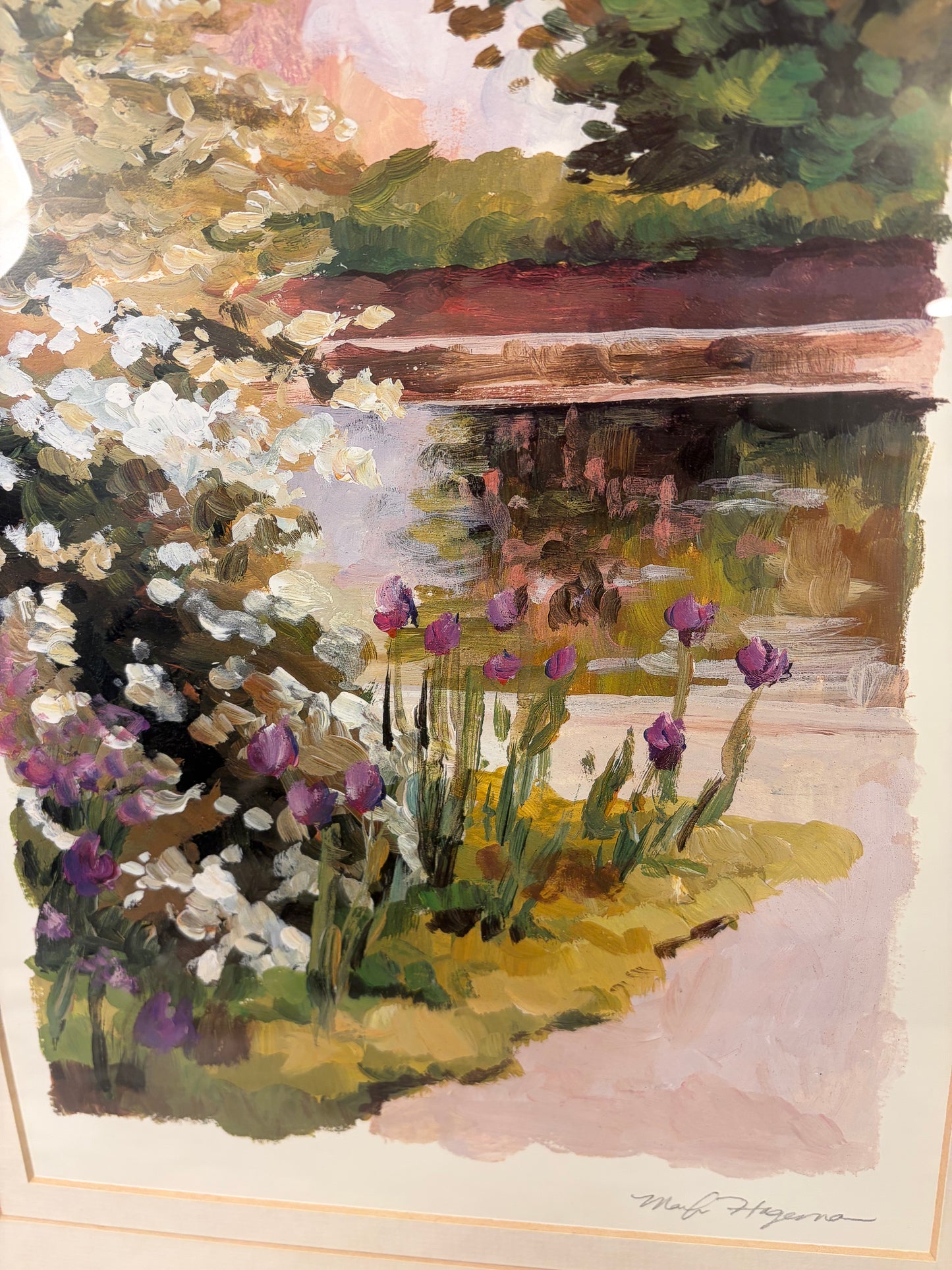 White Framed Impressionist Print