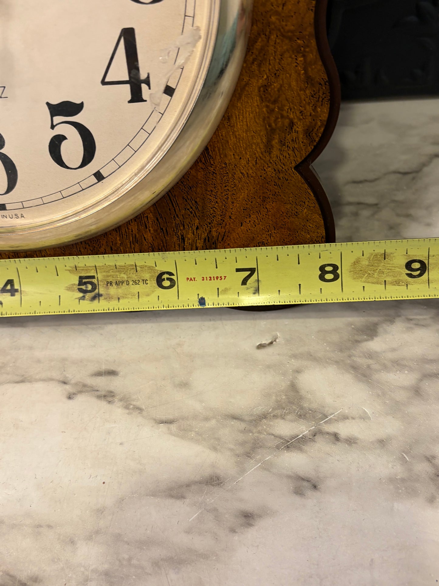 Vintage Spartus Quartz Wall Clock 1970's AS IS