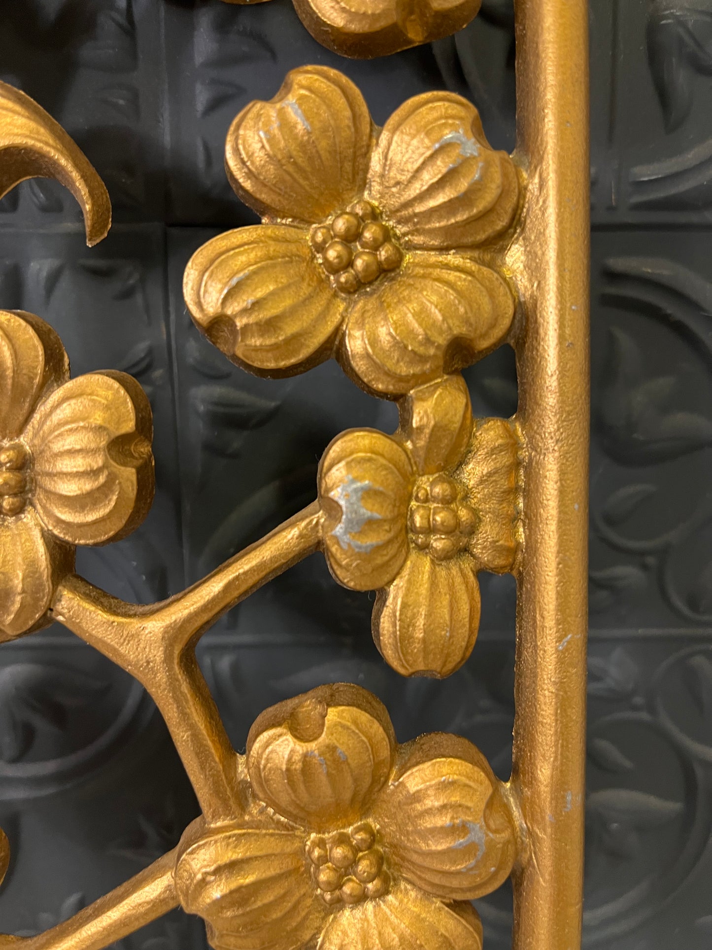 Gold Metal Cherry blossom wall hanging