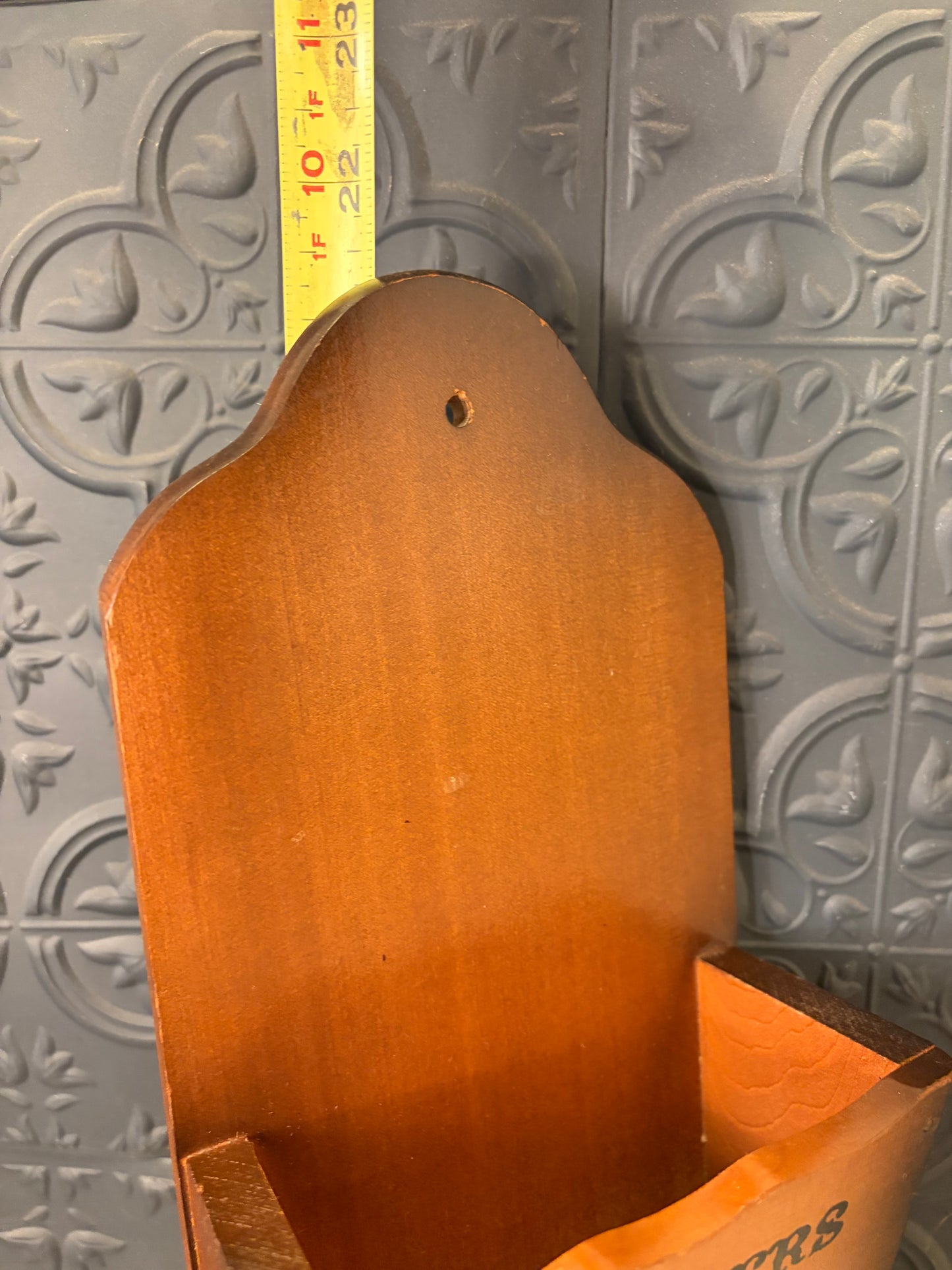 70s Wood Letter Sorter with Hooks