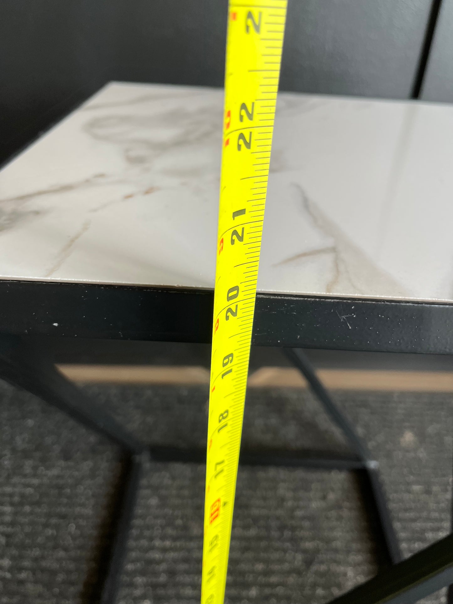 Small black and marble geo table